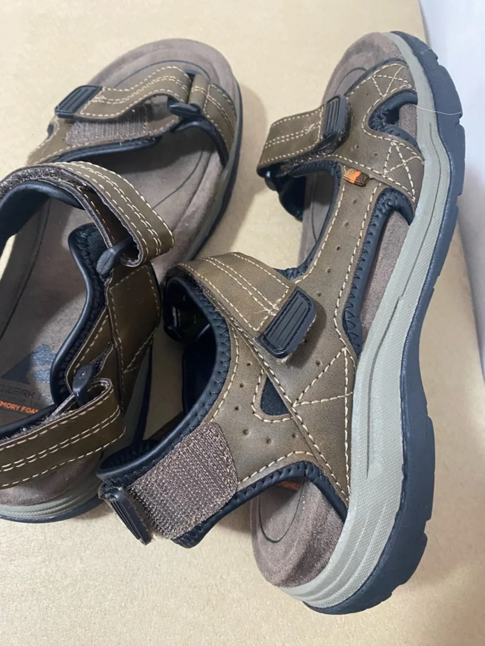 Ozark Trail Brown Men's Adjustable Outdoor Sandals